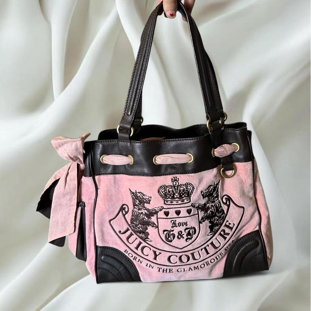 NWT Juicy Couture pink velour scotty dog daydreamer shoulder bag y2k mcbling
